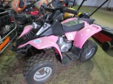 KAZUMA SMALL SIZED CHILD'S QUAD BIKE. WHEN TESTED WAS SEEN TO TURN OVER BUT NOT STARTING...FUEL?? L