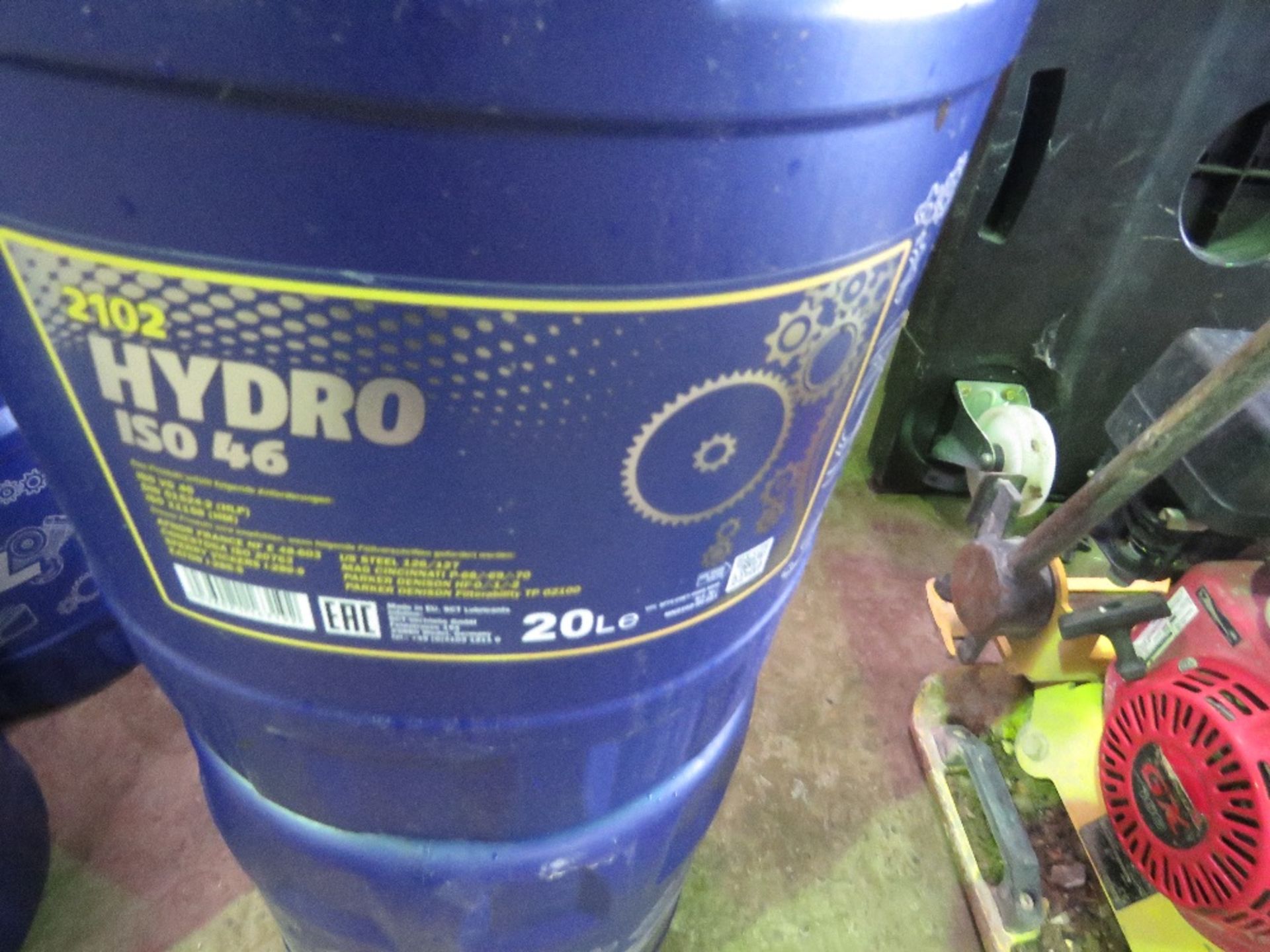 2 X DRUMS OF HYDRO ISO46 HYDRAULIC OIL, 20 LITRES PER DRUM. THIS LOT IS SOLD UNDER THE AUCTIO - Image 2 of 2