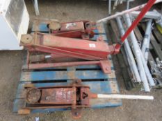 3 X TROLLEY JACKS, SOURCED FROM COMPANY LIQUIDATION. THIS LOT IS SOLD UNDER THE AUCTIONEERS MARGI