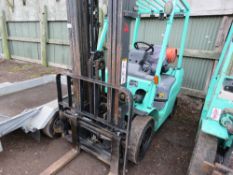 MITSUBISHI FG25N GAS POWERED FORKLIFT TRUCK, CONTAINER SPEC MAST. YEAR 2015. WHEN TESTED WAS SEEN T