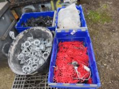 PALLET OF ASSORTED PLASTIC REBAR SPACERS. THIS LOT IS SOLD UNDER THE AUCTIONEERS MARGIN SCHEME, T