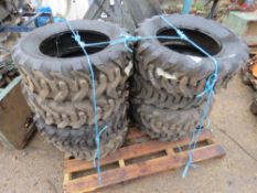 8NO 27 X 8.5 SKID STEER LOADER TYPE TYRES. THIS LOT IS SOLD UNDER THE AUCTIONEERS MARGIN SCHEME,