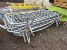 10 X METAL CROWD BARRIERS. THIS LOT IS SOLD UNDER THE AUCTIONEERS MARGIN SCHEME, THEREFORE NO VA