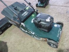 HAYTER HARRIER 56 ROLLER TYPE PETROL ENGINED LAWNMOWER, WITH COLLECTOR. THIS LOT IS SOLD UNDER T