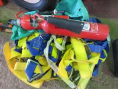 SAFTEY HARNESS PLUS 2 X FIRE EXTINGUISHERS. DIRECT FROM RETIRING BUILDER. THIS LOT IS SOLD