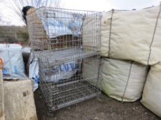 2 X METAL FOLDING STILLAGES. THIS LOT IS SOLD UNDER THE AUCTIONEERS MARGIN SCHEME, THEREFORE NO V