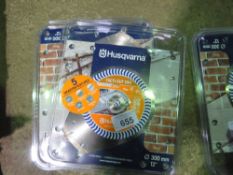 2 X HUSQVARNA TACTI CUT 550 DIAMOND BLADES, UNUSED, 300MM SIZE. THIS LOT IS SOLD UNDER THE AUCTIO