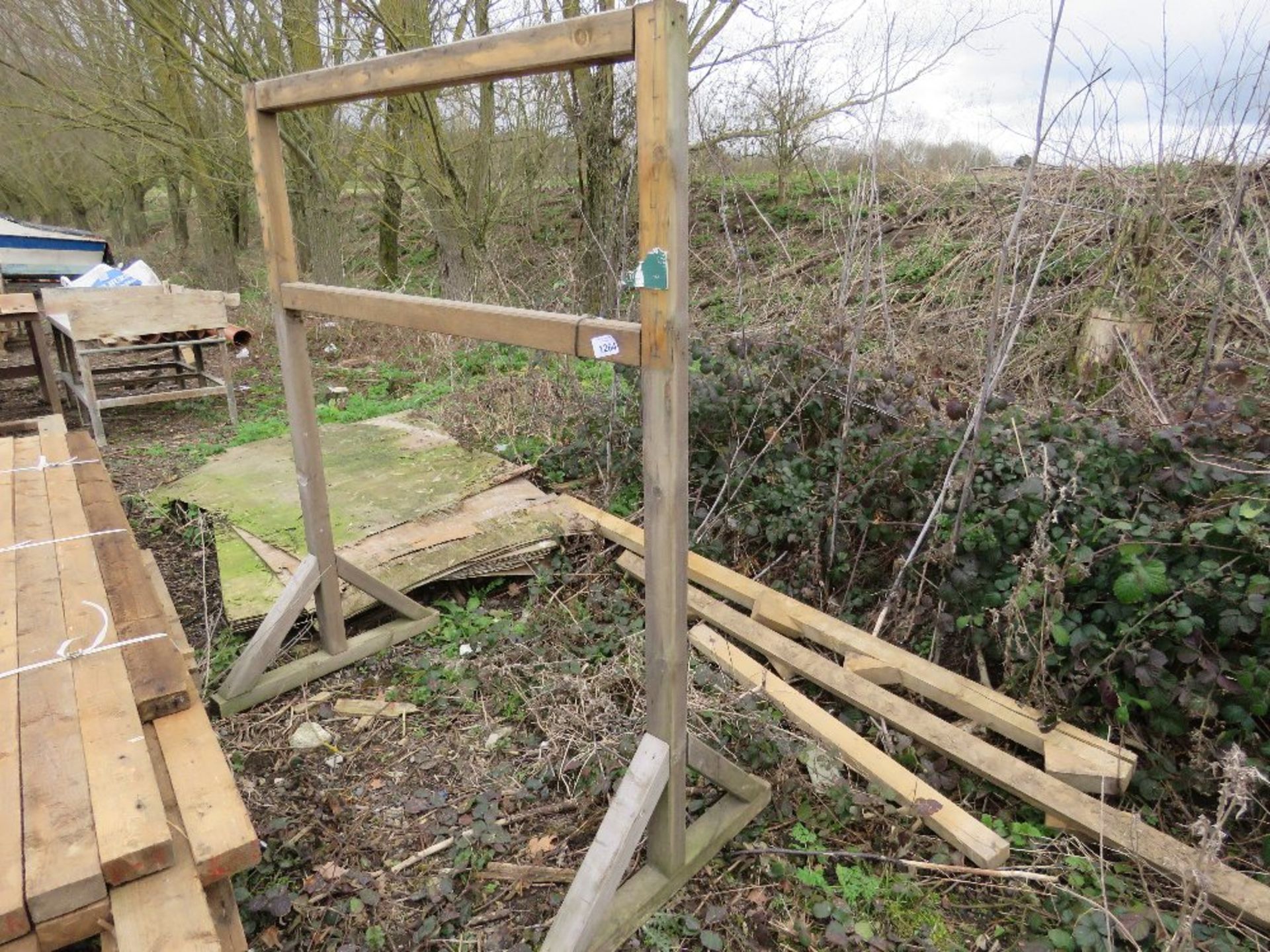 WOODEN SIGN BOARD FRAME. THIS LOT IS SOLD UNDER THE AUCTIONEERS MARGIN SCHEME, THEREFORE NO VAT W