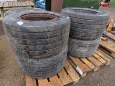 4 X COMMERCIAL LOW LOADER TYPE LORRY WHEELS AND TYRES: 445/45R19.5 THIS LOT IS SOLD UNDER THE AU