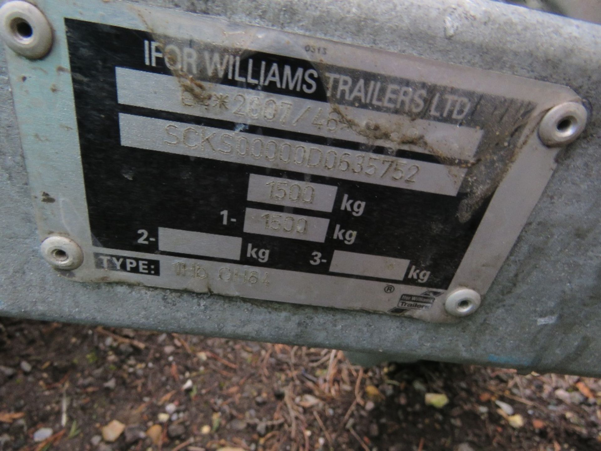 IFOR WILLIAMS GH64 SINGLE AXLE MICRO EXCAVATOR TRAILER WITH KEYS, HITCH LOCK AND INSTRUCTION BOOK. V - Image 4 of 6
