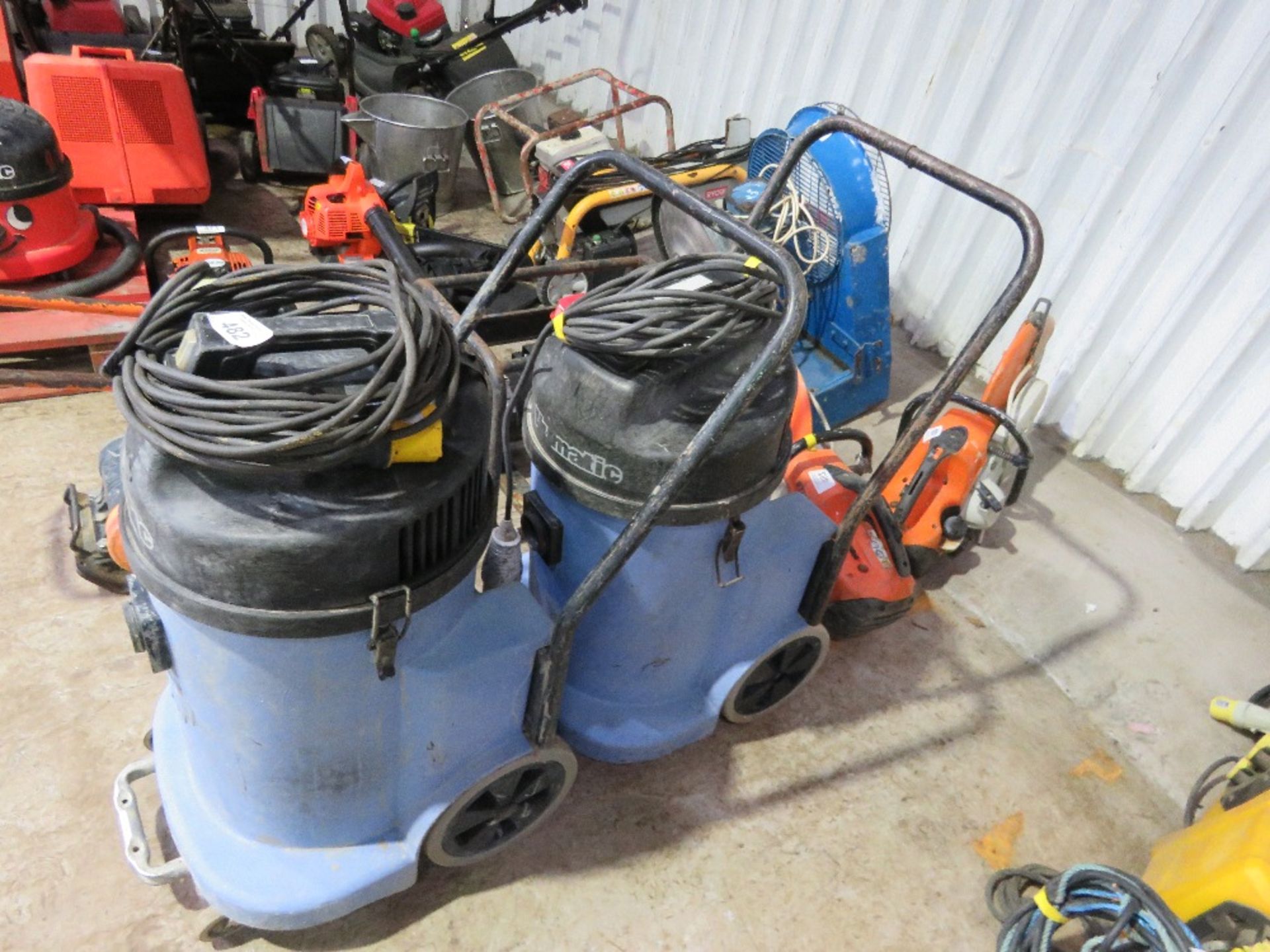 2 X LARGE TWIN MOTOR WET/DRY VACUUM CLEANERS. - Image 2 of 3