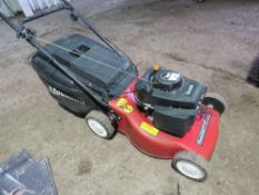MOUNTFIELD PETROL ENGINED LAWNMOWER WITH A COLLECTOR.