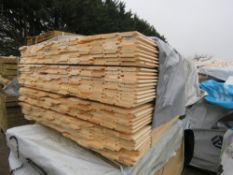 SMALL PACK OF UNTREATED SHIPLAP TIMBER, 1.42M LENGTH X 100MM WIDTH APPROX.
