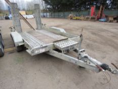BRIAN JAMES CARGO DIGGER HEAVY DUTY TWIN AXLED PLANT TRAILER, 1.7M X 3.2M BED SIZE APPROX. BALL HITC