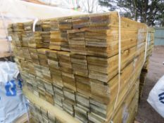 PACK OF PRESSURE TREATED FEATHER EDGE TIMBER CLADDING BOARDS: 1.1M - 1.2M LENGTH X 100MM WIDTH APPRO