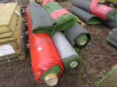 5 X ROLLS OF ARTIFICIAL GRASS / ASTRO TURF, HIGH QUALITY, UNUSED, 2M-3M WIDTH APPROX. THIS LOT IS