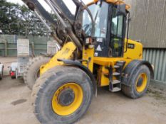 JCB 416HT WHEELED LOADING SHOVEL, YEAR 2009 BUILD. 12,694 REC HOURS. CURRENTLY FITTED WITH 4 METRE L