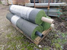 3 X ROLLS OF UNUSED, QUALITY ASTRO TURF, 1.8-2M WIDTH APPROX. THIS LOT IS SOLD UNDER THE AUCTIONE
