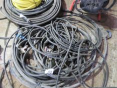 WELDING LEADS PLUS ARMOURED CABLES. THIS LOT IS SOLD UNDER THE AUCTIONEERS MARGIN SCHEME, THEREF