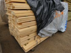 EXTRA LARGE PACK OF UNTREATED HIT AND MISS TYPE TIMBER CLADDING BOARDS: 1.73M LENGTH X 100MM
