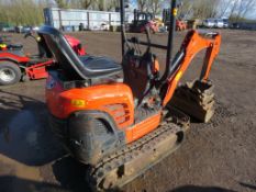 KUBOTA K008-3 MICRO EXCAVATOR YEAR 2017. 4NO BUCKETS, 2004 REC HOURS. SN:29457. WHEN TESTED WAS SEE