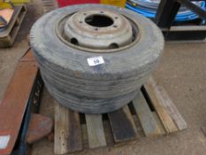 2 X LORRY WHEELS AND TYRES, 6 STUD, 205/75R17.5.