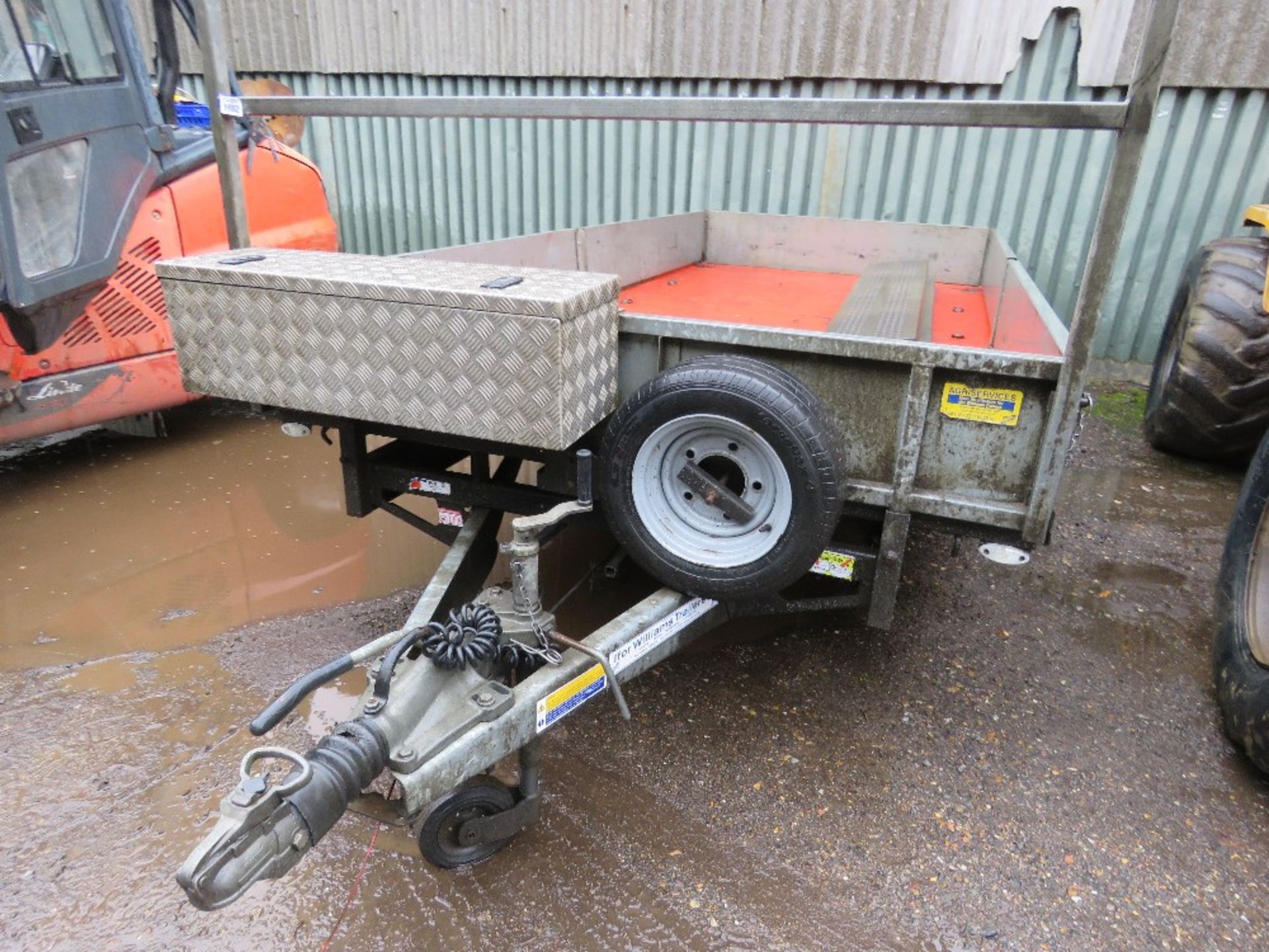 IFOR WILLIAMS LM146 DROP SIDE TWIN AXLED TRAILER, YAER 2017 BUILD WITH RAMPS. 14FT X 6FT APPROX. WIT - Image 2 of 8