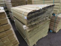 2 X PACKS OF PRESSURE TREATED HIT AND MISS FENCE CLADDING TIMBER BOARDS: 1.45M LENGTH X 100MM WIDTH