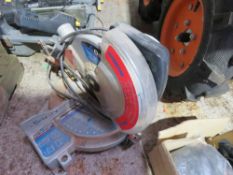 DELTA COMPOUND MITRE SAW, 240VOLT. SOURCED FROM COMPANY LIQUIDATION. THIS LOT IS SOLD UNDER THE AU