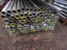 STILLAGE CONTAINING APPROXIMATELY 165NO STEEL SCAFFOLD TUBES, 7FT LENGTH APPROX.