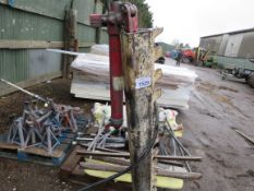 BODY DOZER UNIT WITH TROLLEY AND BOX OF SILL CLAMPS ETC.
