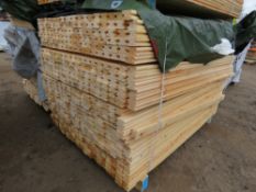 LARGE PACK OF UNTREATED "H" PROFILE TIMBER BATTENS 55MM X 30MM X 1.57M LENGTH APPROX.