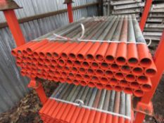 STILLAGE CONTAINING SHORT SCAFFOLD TUBES, 4-5FT LENGTH , 83NO IN TOTAL APPROX. THIS LOT IS SOLD