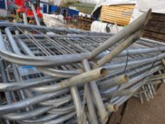 BUNDLE CONTAINING 12NO QUALITY GALVANISED CROWD BARRIERS, MAINLY SMARTWELD BRAND. MANY APPEAR UNUSED