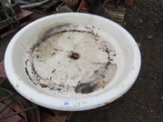 LARGE ENAMELLED PLANTER / WATER FEATURE, 1.4M DIAMETER APPROX. THIS LOT IS SOLD UNDER THE AUCTION