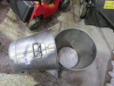 2 X STAINLESS STEEL BUCKETS. THIS LOT IS SOLD UNDER THE AUCTIONEERS MARGIN SCHEME, THEREFORE NO V