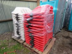 2 X PALLETS OF CLIP TOGETHER PLASTIC BARRIERS, 30NO APPROX IN TOTAL, APPEAR UNUSED. THIS LOT IS