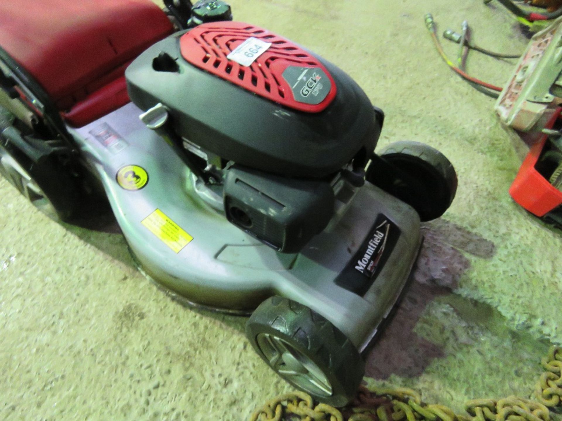 MOUNTFIELD PETROL ENGINED MOWER WITH COLLECTOR, SELF DRIVE.
