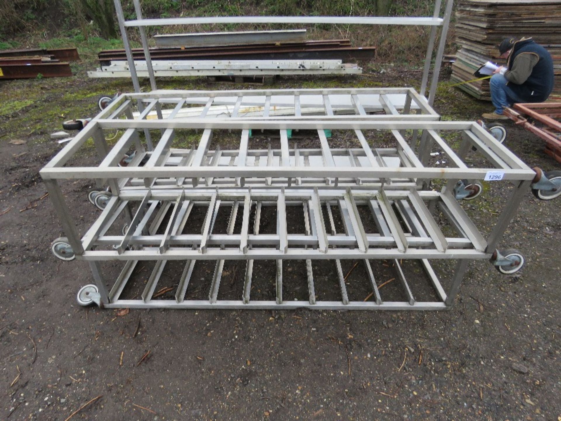 ASSORTED STAINLESS STEEL CATERING SHELVES/TROLLEYS. - Image 2 of 5