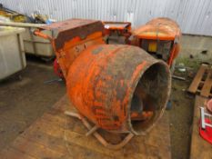 PETROL ENGINED CEMENT MIXER. THIS LOT IS SOLD UNDER THE AUCTIONEERS MARGIN SCHEME, THEREFORE NO VAT