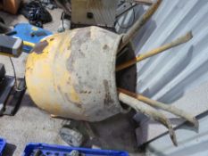 BELLE MINI CEMENT MIXER, 240VOLT, WITH A STAND. THIS LOT IS SOLD UNDER THE AUCTIONEERS MARGIN SCHEM