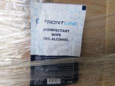 PALLET CONTAINING 60NO BOXES OF FRONTLINE CLEANSING WIPES, 750NO PER BOX, 70\% ALCOHOL CONTENT.