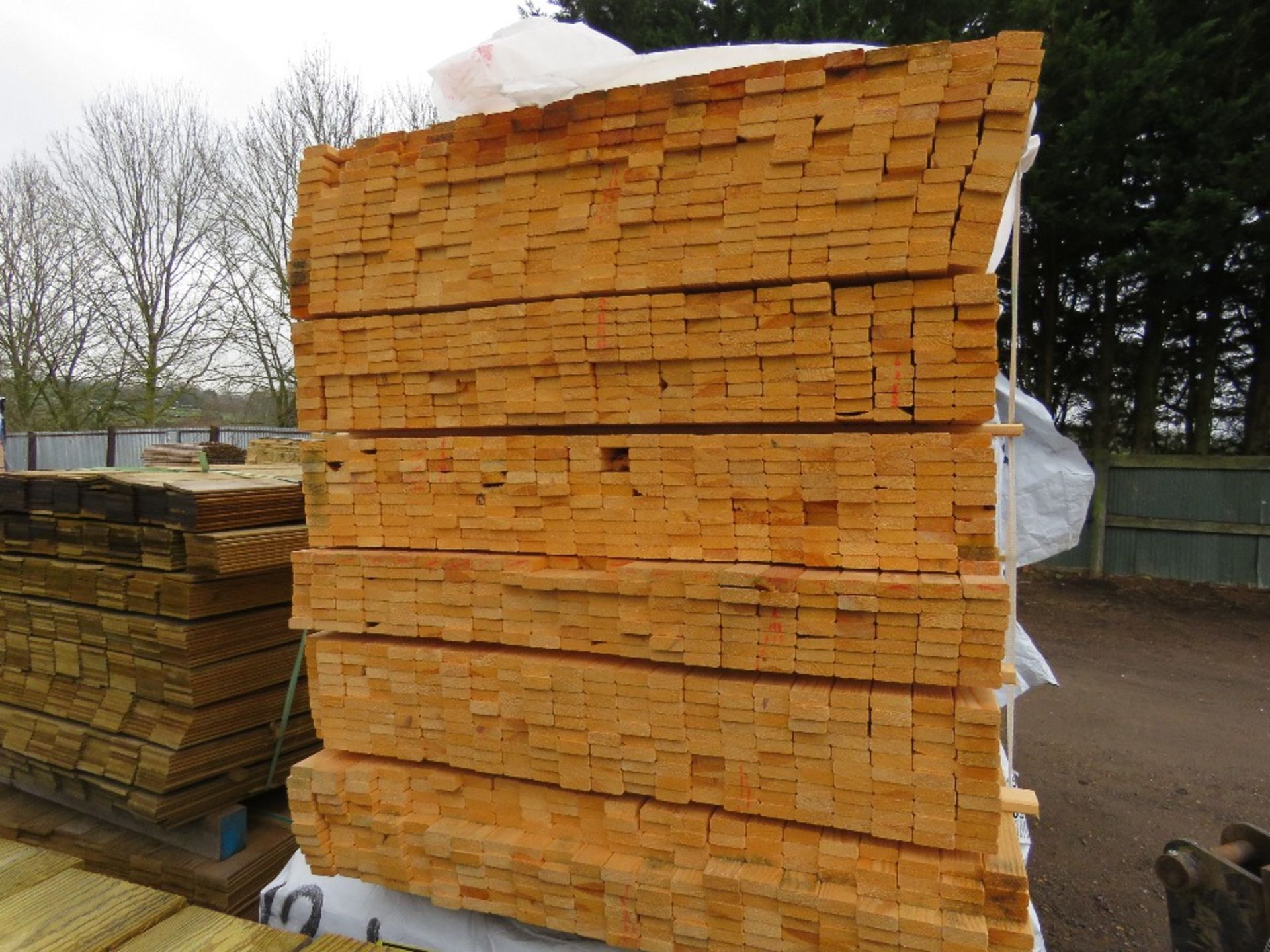 EXTRA LARGE PACK OF UNTREATED VENETIAN PALE / TRELLIS SLATS. 1.73M LENGTH X 45MM X 17MM APPROX. - Image 2 of 3