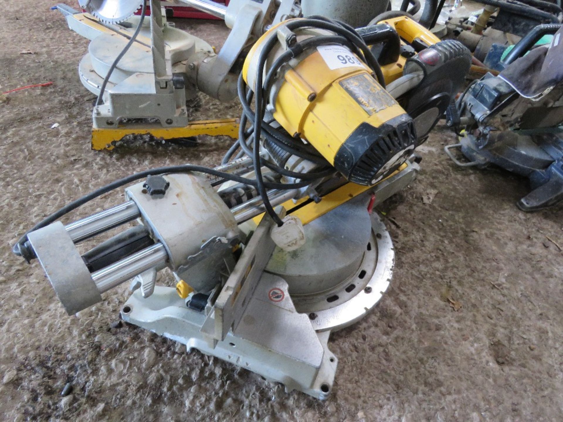 DEWALT PROFESSIONAL SLIDING HEAD 240VOLT POWERED MITRE SAW. THIS LOT IS SOLD UNDER THE AUCTIONEER - Image 2 of 4