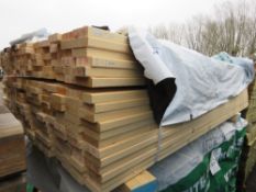 PACK OF UNTREATED VENETIAN TIMBER FENCING SLATS/TRELLIS SLATS: 70MM X 20MM @ 2.1M LENGTH APPROX.