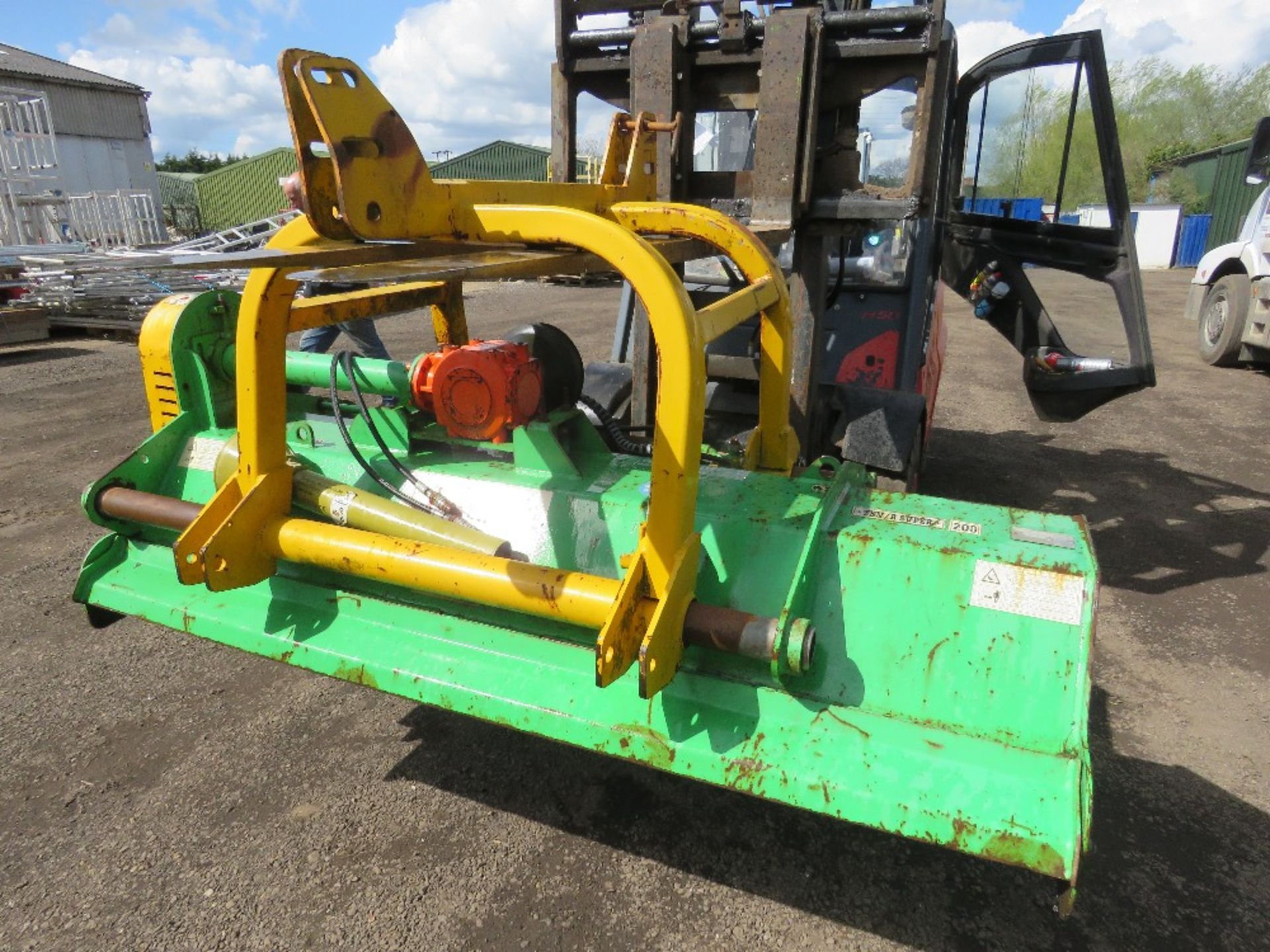 CABE HEAVY DUTY REVERSIBLE TRACTOR MOUNTED PTO DRIVEN FLAIL MOWER MODEL TEN R SUPER, YEAR 2010 BUIL