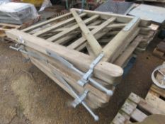 5 X WOODEN FIELD GATES, 1.2METRE WIDTH. THIS LOT IS SOLD UNDER THE AUCTIONEERS MARGIN SCHEME, TH