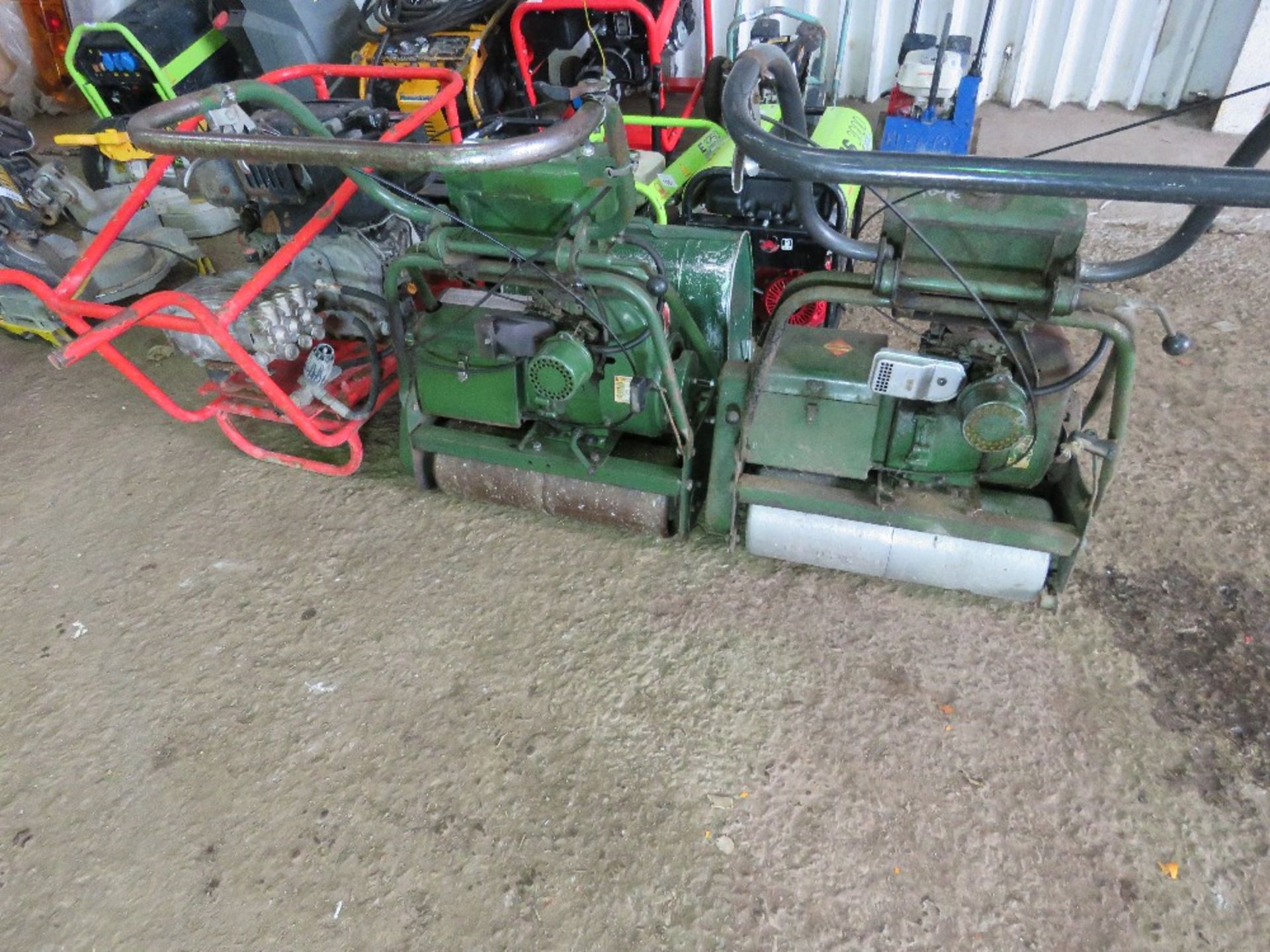 2 X LARGE PETROL ENGINED CYLINDER MOWERS, PLUS ONE GRASS BOX. WHEN TESTED WERE SEEN RUNNING. EXECUTO - Image 5 of 8