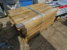 PALLET CONTAINING WOODEN POSTS: 70MM X45MM @ 1.18M LENGTH APPROX, 110NO IN TOTAL APPROX. THIS LOT