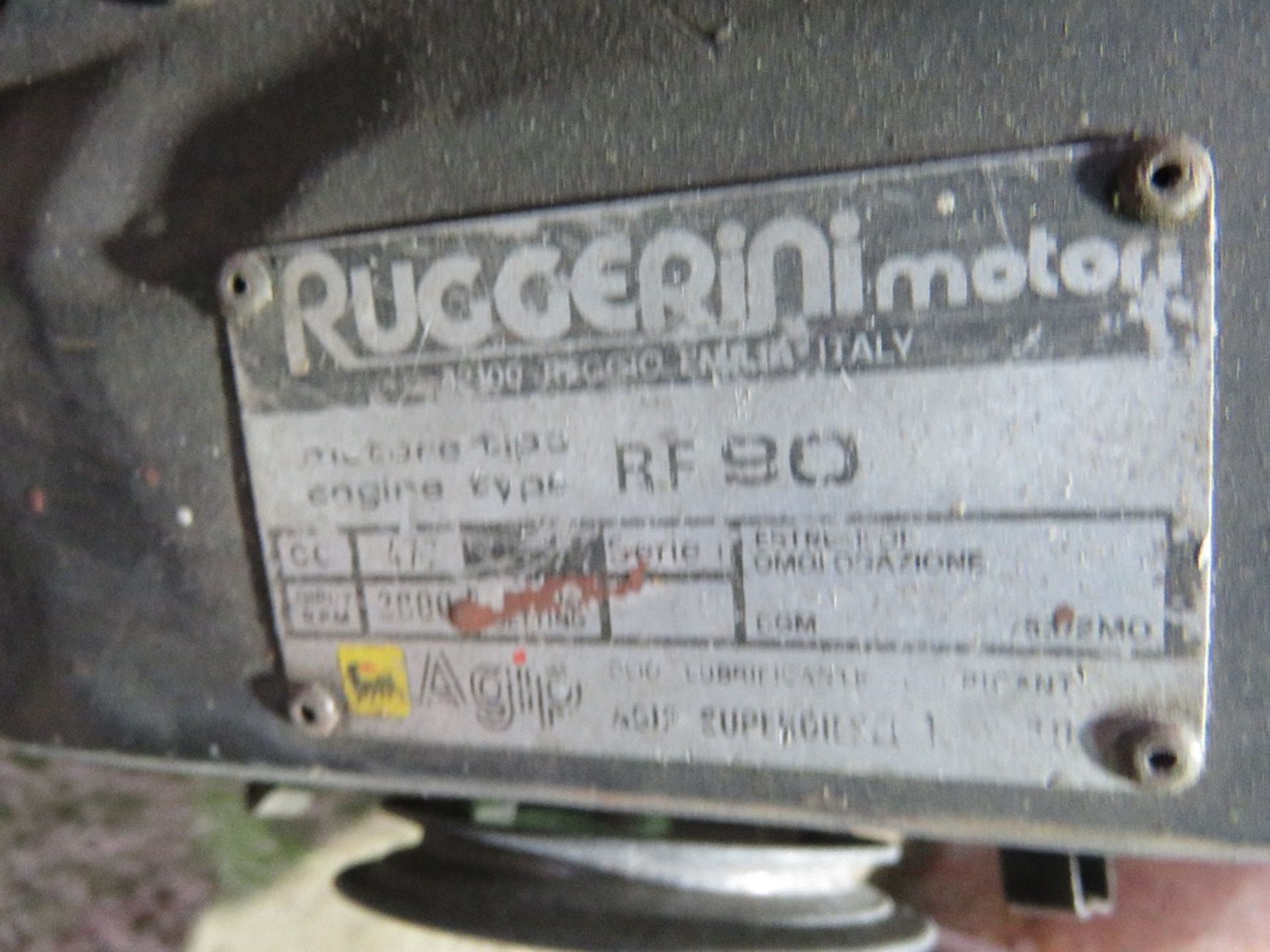 RUGGERINI DIESEL WELDING BARROW WITH LEADS. - Image 8 of 8